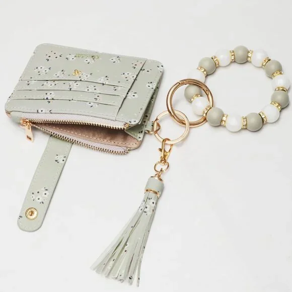 Silicone Wallet Wristlet Keychain RFID ID Window Slim Purse Women Gift - Picture 4 of 7